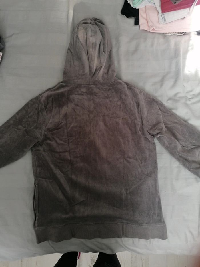 Polaire avec fermeture et capuche. Gris - photo numéro 4