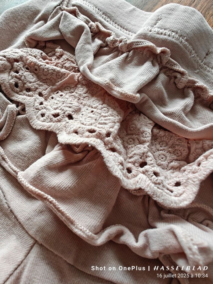 Legging vieux rose froufrous - photo numéro 2