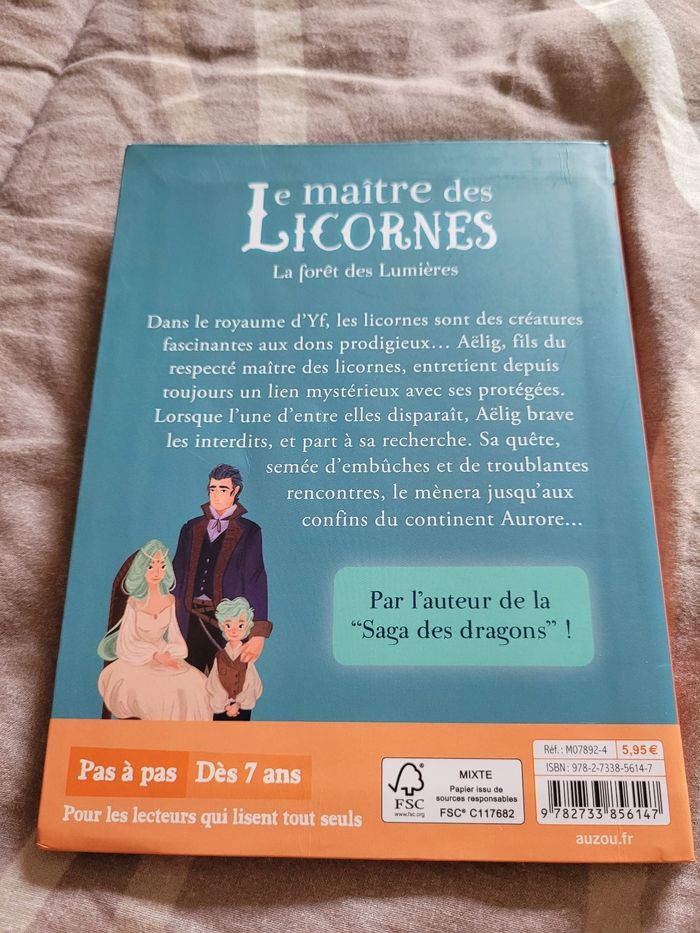 livre le maître des licornes la forêt des lumières (3,50e) - photo numéro 4
