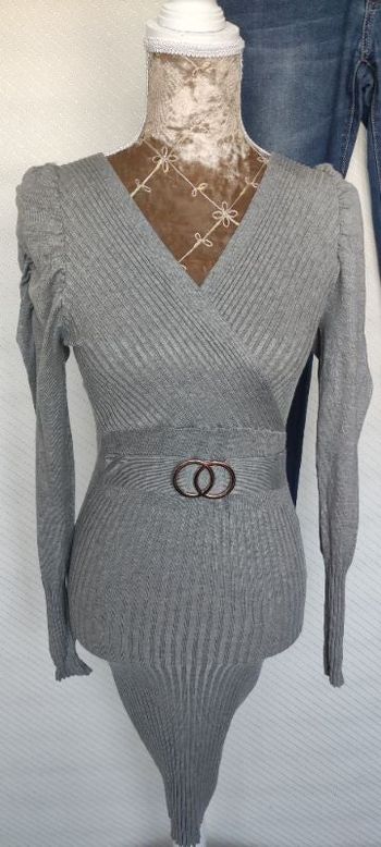 Robe pull gris