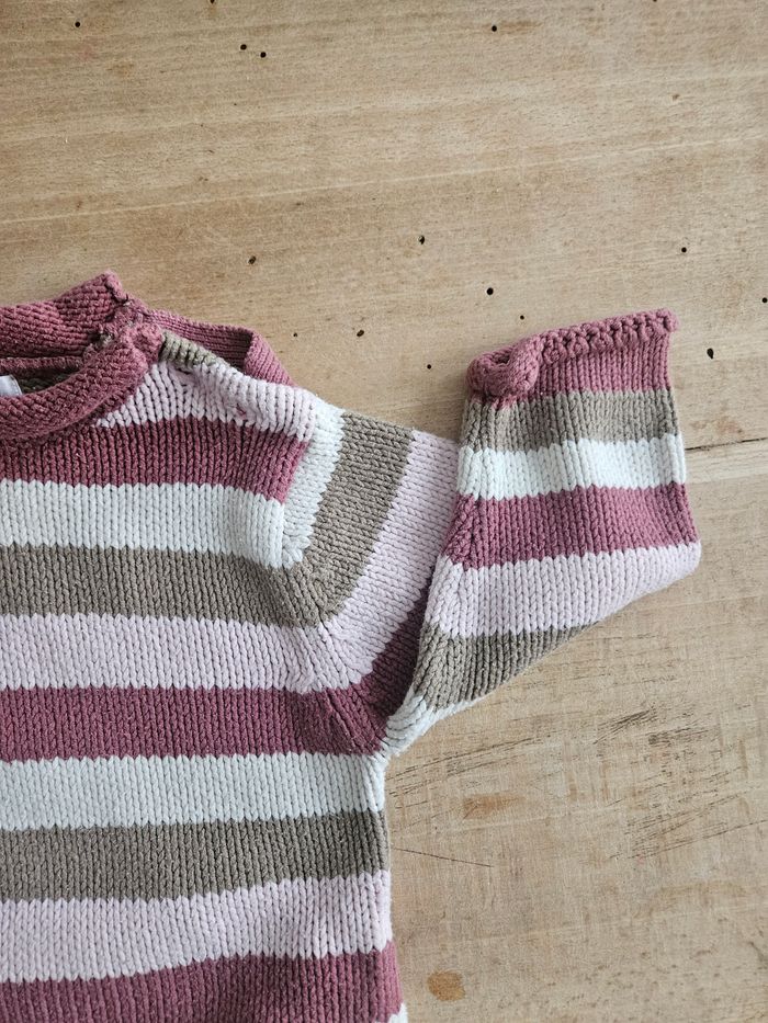 Pull coton rose 9 mois - photo numéro 5