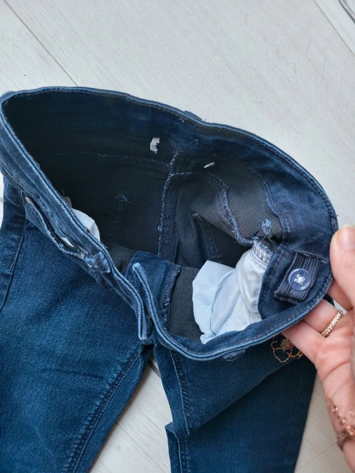 Jean slim brut brodé fille 8ans orchestra neuf - photo numéro 4