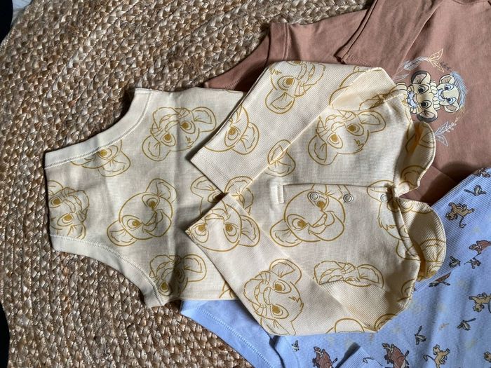 Lot 3 bodies ml 12/18 mois roi lion simba disney - photo numéro 5