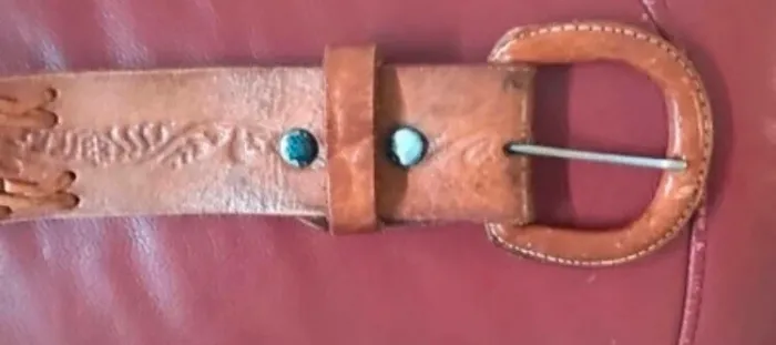 Ceinture cuire marron 105cm - photo numéro 5