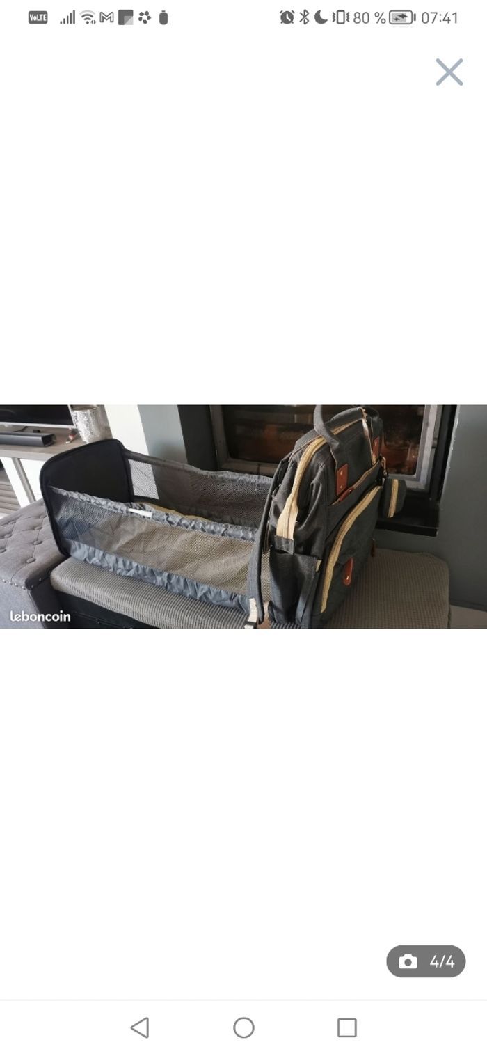 Sac à langer 3 en 1 : lit bébé table à langer sac à dos - photo numéro 2