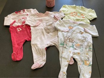 Lot ensemble pyjama bébé fille 12 mois vêtement nuit