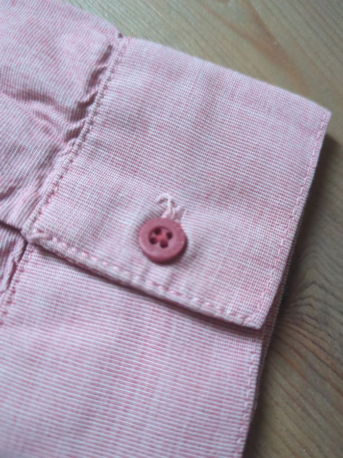 Chemise chemisier levis fille 5 ans rose col montant côtelé comme neuf - photo numéro 7