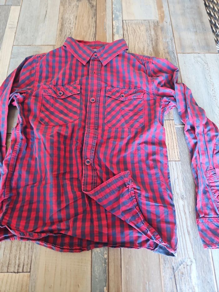 Chemise longue manche garçon taille 10 ans marque jbc - photo numéro 2