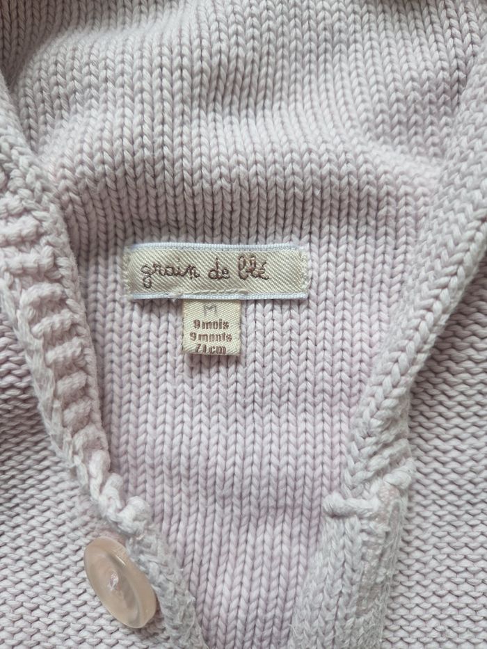 Gilet à capuche bébé fille Grain de blé 9 mois - photo numéro 3