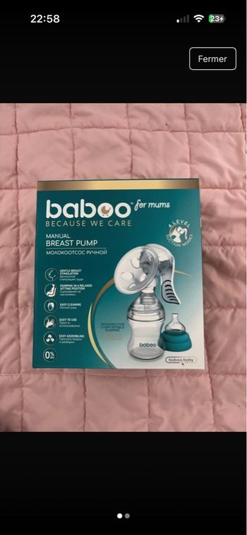 Tire-lait manuel Baboo – Neuf – Complet en boîte