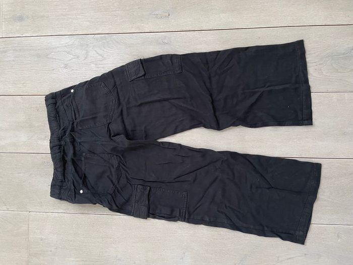 Pantalon cargo fluide noir fille 11 ans - photo numéro 2