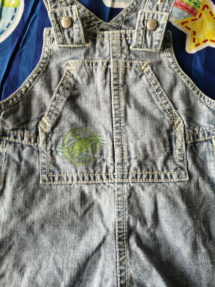 Salopette et t shirt col montant obaïbi 6 mois - photo numéro 3