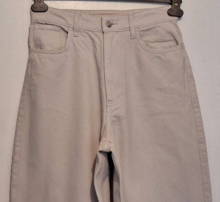 Jean mom écru en 100 % coton - photo numéro 2