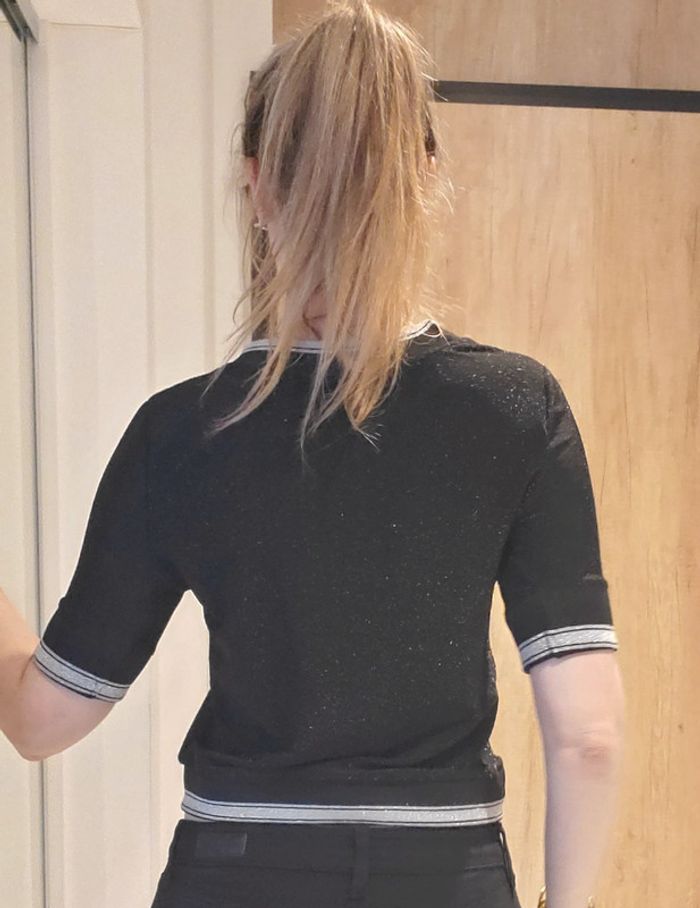 Joli top soirée chic noir métallisé Jennyfer S - photo numéro 3