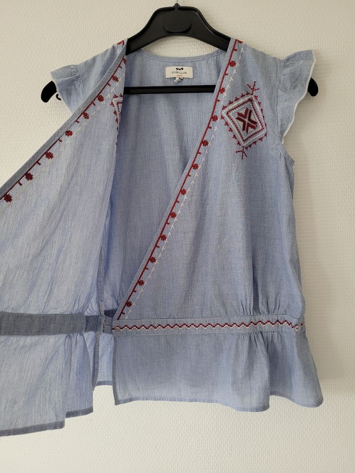 Blouse bleue Cyrillus 12 ans TBE - photo numéro 6
