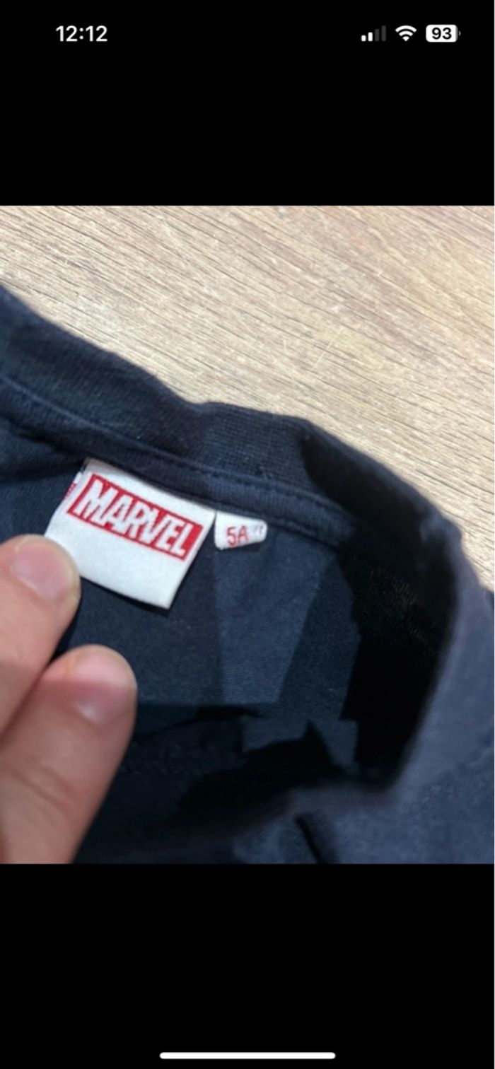 Teeshirt manches courtes bleu marine héros Marvel 5 ans - photo numéro 2