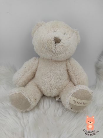Doudou Ours Crème My First Bear Mamas & Papas
