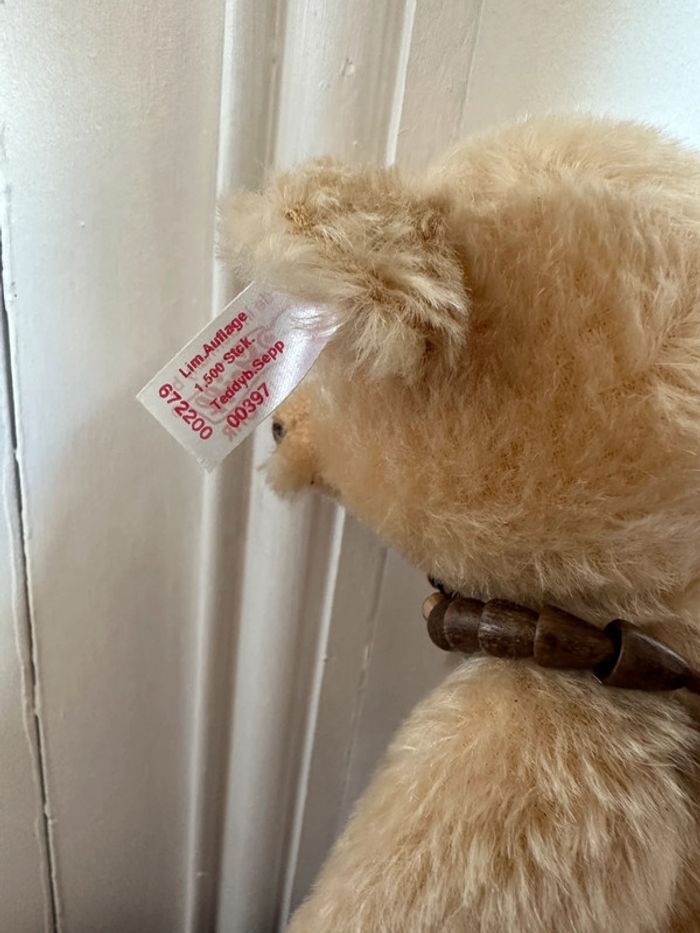 Ours ancien articulé Steiff peluche édition limitée numérotée rouge chiné beige 672200 28cm - photo numéro 8