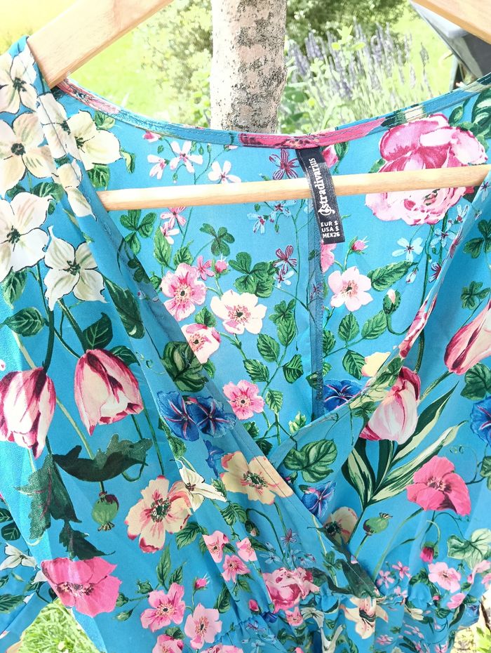 Combishort léger fleuri, Stradivarius, taille S. - photo numéro 3