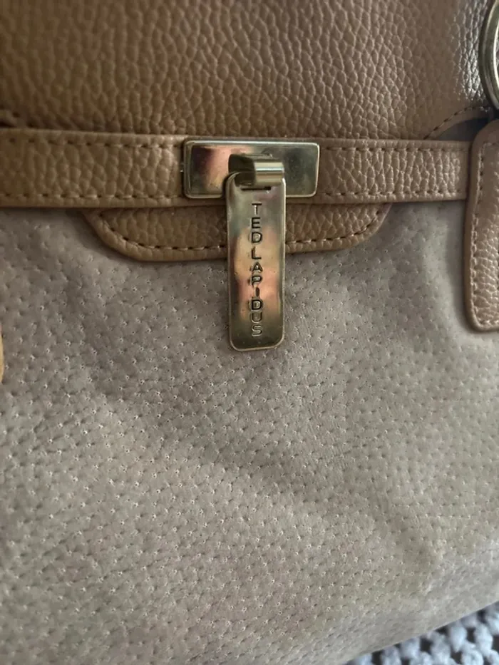 🛑 sac à main beige / marron 🛑 Ted lapidus - photo numéro 2