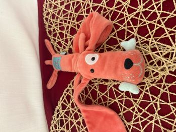 Doudou chien orange toutou DPAM