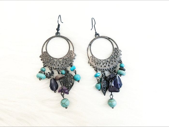 Boucles d'oreilles bohèmes 🖤 - photo numéro 2