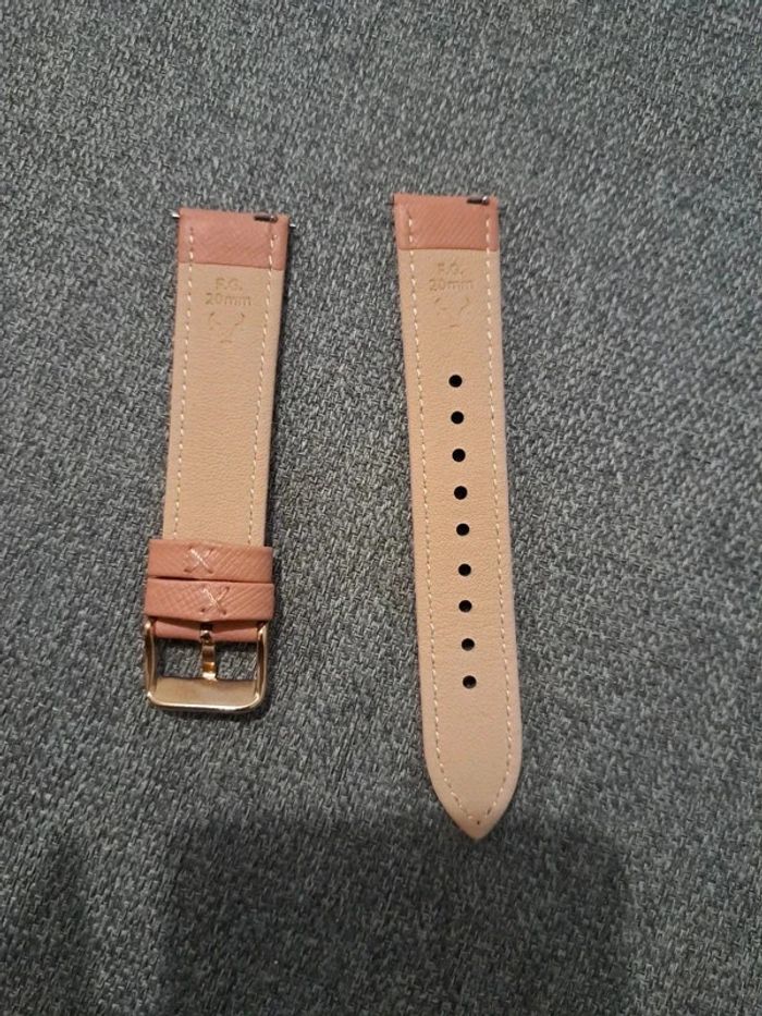 Bracelet montre cuir rose 20mm Fullmosa - photo numéro 3