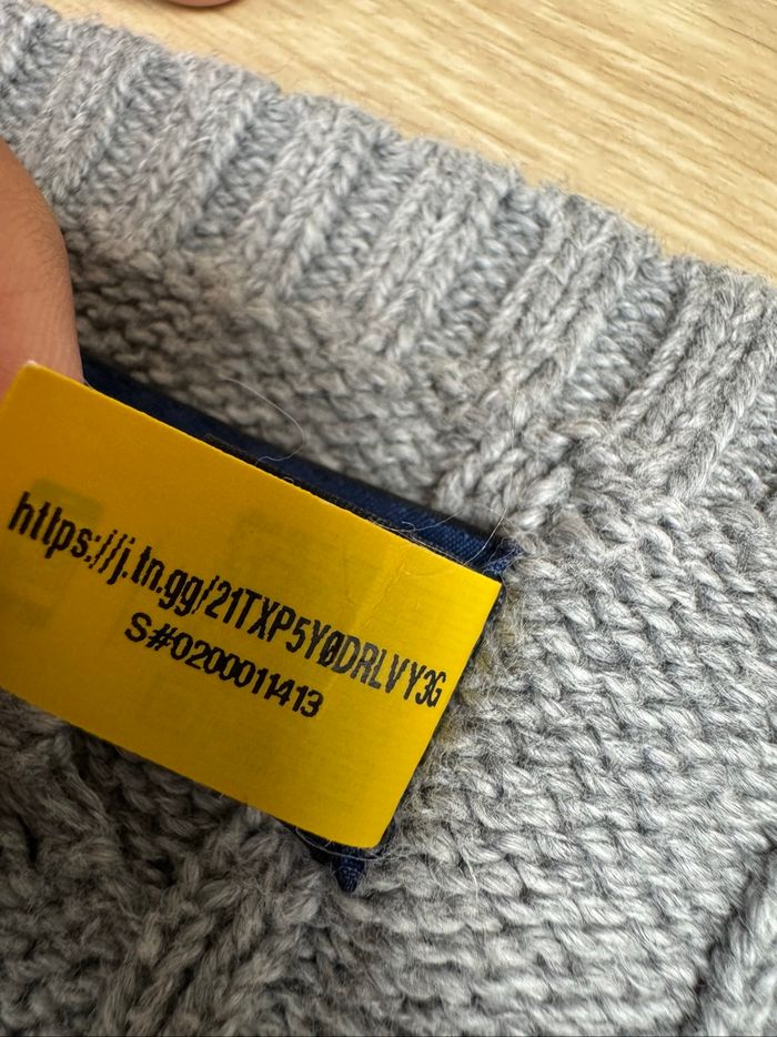 Pull torsadé gris Ralph Lauren taille L - photo numéro 8