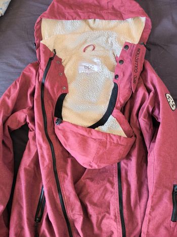 manteau de portage avec insert ventral -imperméable et fourré chaud