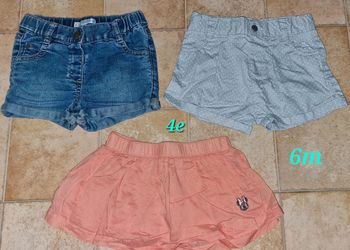 Lot 2short 1jupe 6mois