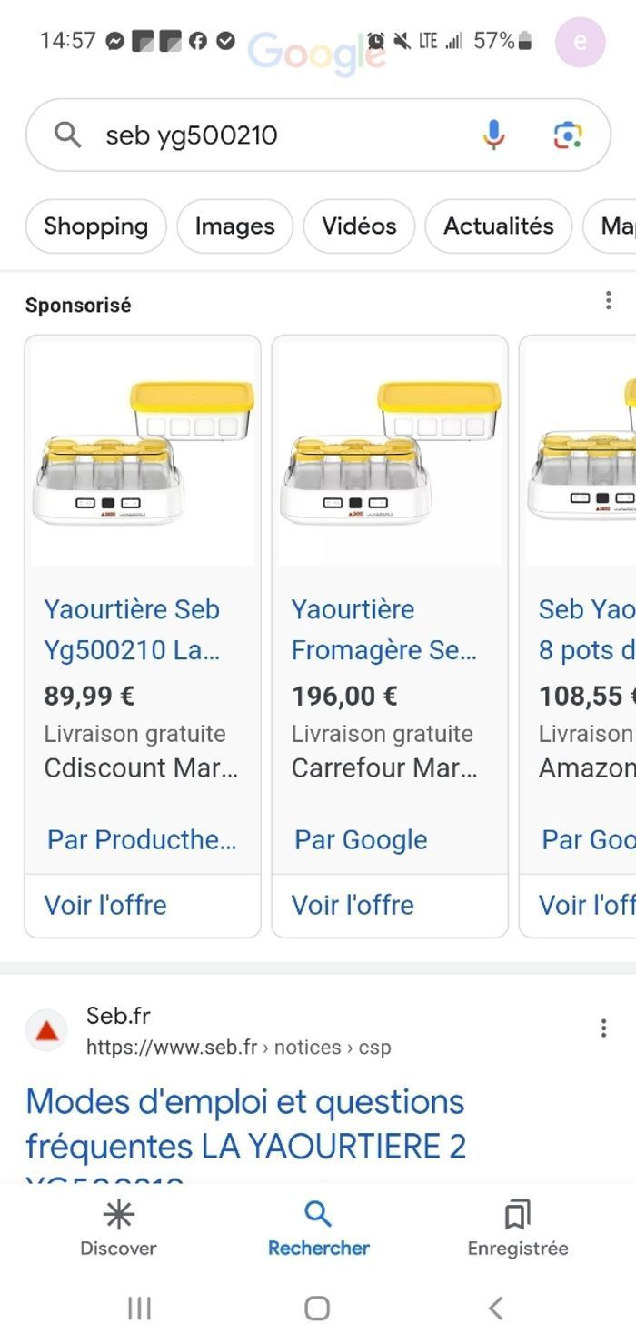 Yaourtière 8 Pots SEB YG500210. - photo numéro 3