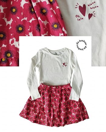 6 ans ensemble teeshirt kiabi et jupe dpam