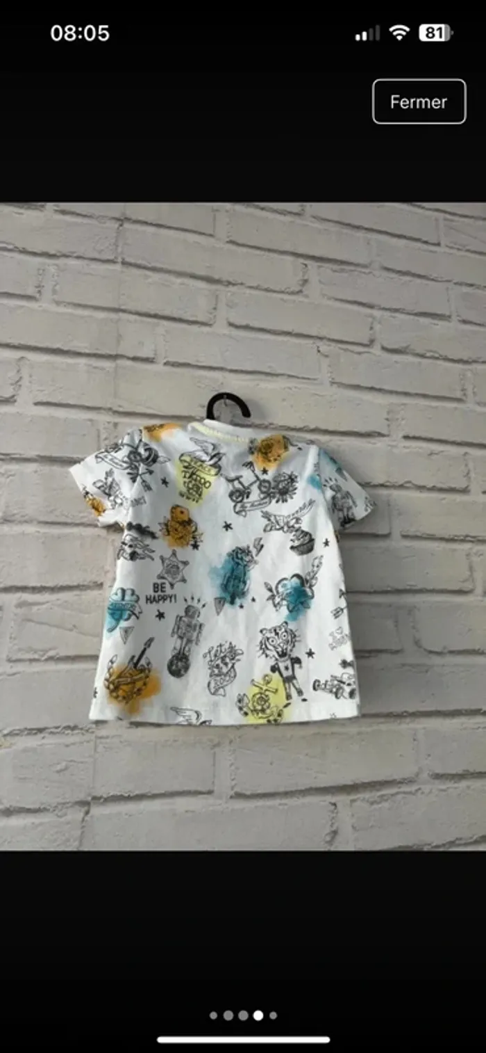 T-shirt Catimini – Neuf avec étiquette – 6 mois (68 cm) - photo numéro 7