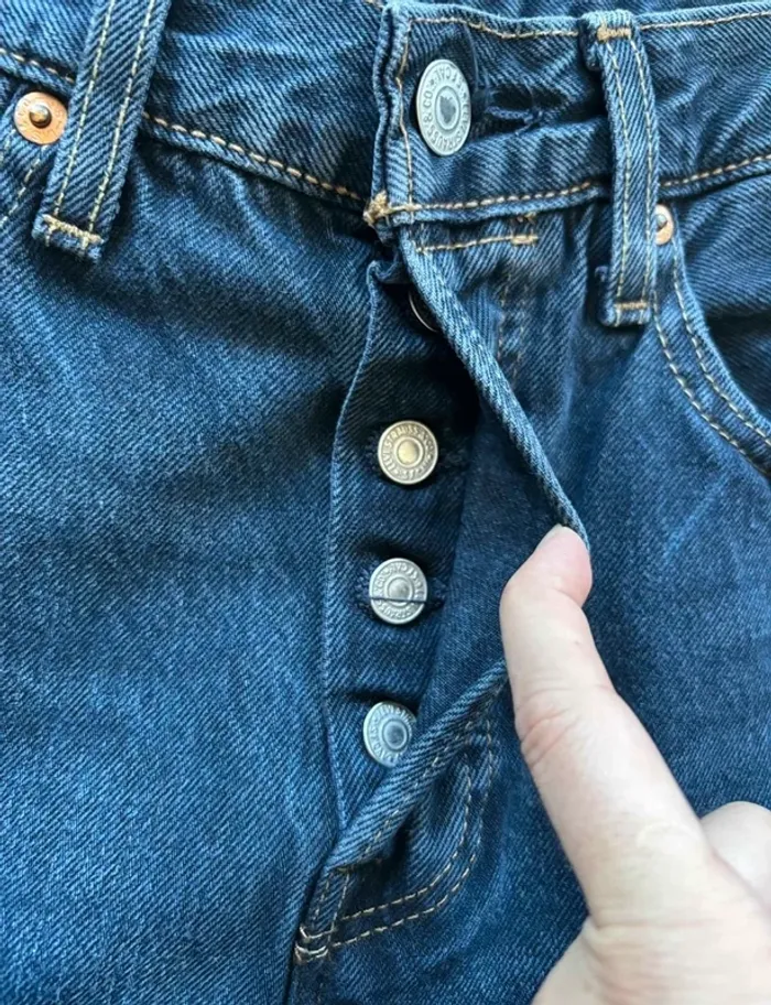 Jean levi’s lot 501 S bleu foncé homme coupe slim taille W28 38 M L32 - photo numéro 6