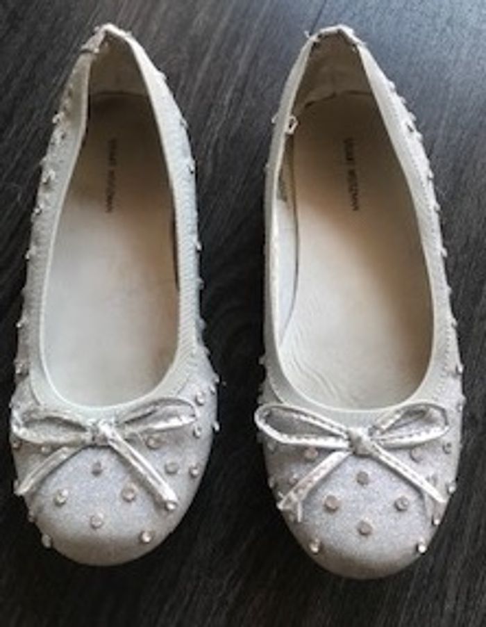 Ballerines de qualité gris pailleté Stuart Weitzman