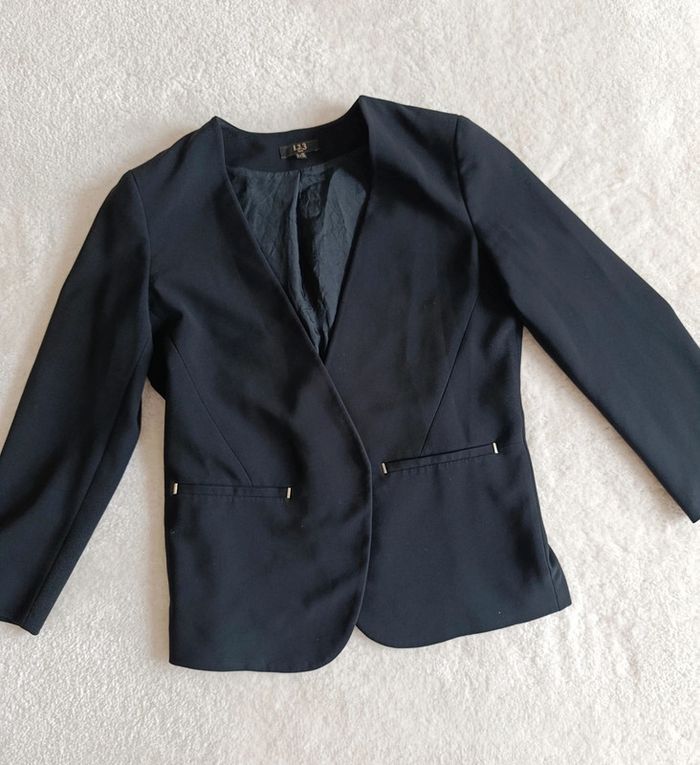 Veste blazer noir 123 Un Deux Trois 40 classe chic