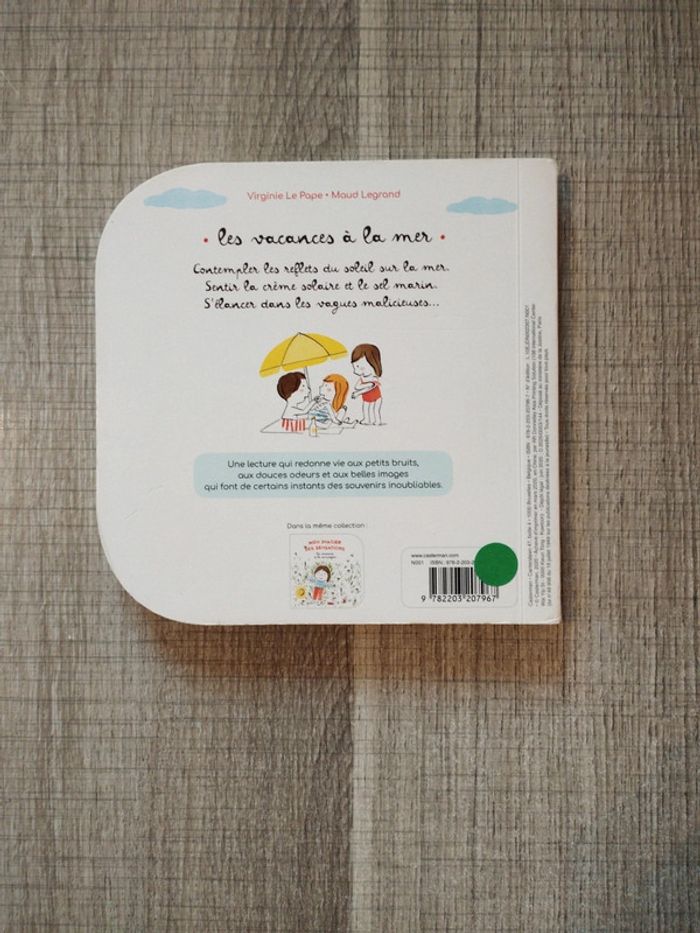 Livre "Mon imagier des sensations - Les vacances à la mer" - photo numéro 2