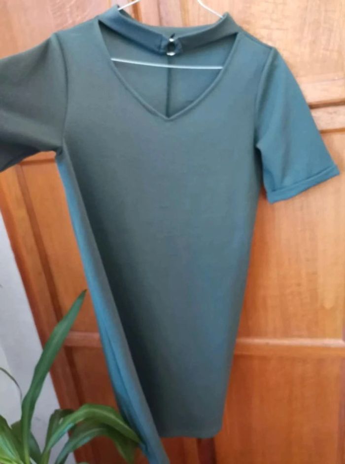 Robe été en gaz kaki i. Code Y2k
