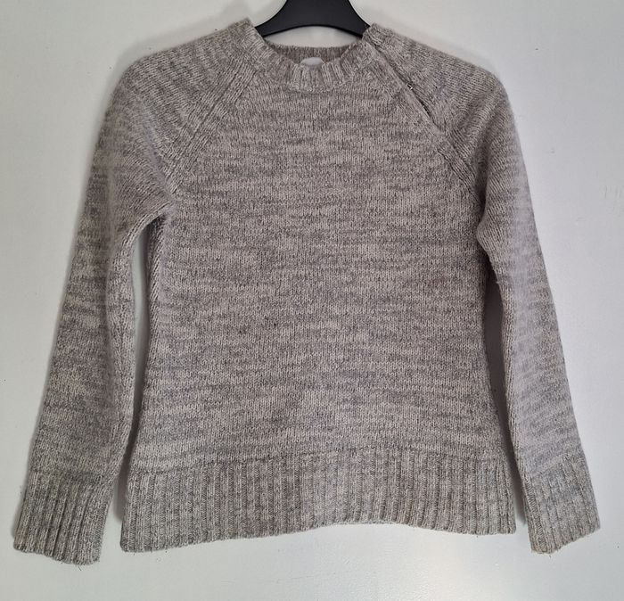 Pull gris chiné en 80 % laine d'agneau