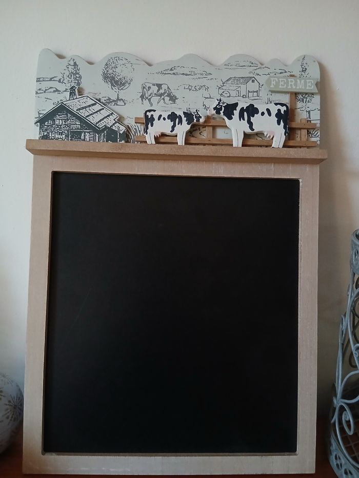 Neuf: Tableau noir en bois thème "La ferme" - photo numéro 10