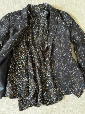 Lot blazer et chemise One Step – tailles 38 et 36 – motif moucheté noir marron