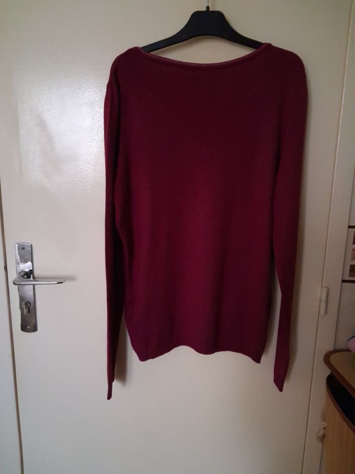 Joli pull bordeaux taille 38 Camaïeu j - photo numéro 2