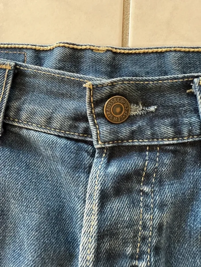 Short en jean Lévis 535 denim vintage USA taille 36 top état - photo numéro 6