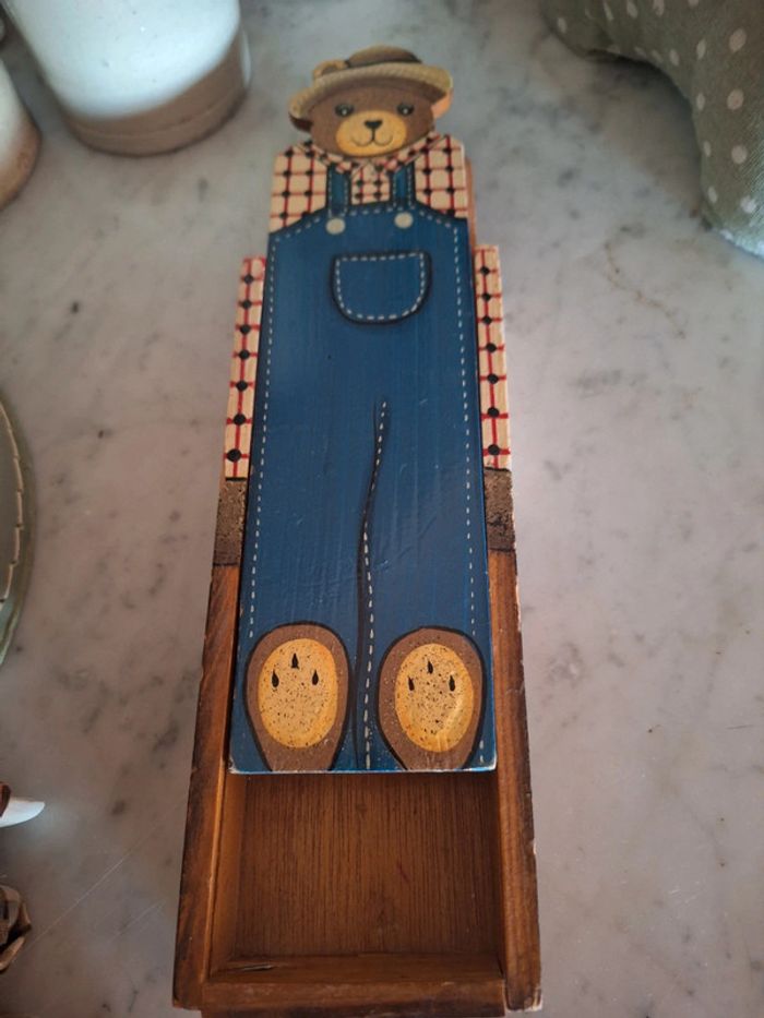 Plumier en bois vintage - photo numéro 12