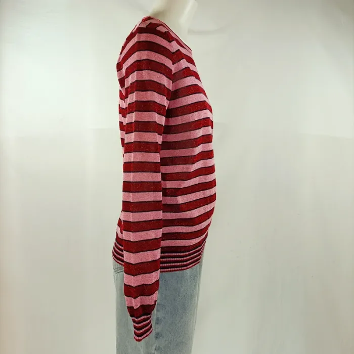 T-shirt à manches longues - Tara Jarmon - M LE Rayé Rouge et Rose - photo numéro 5