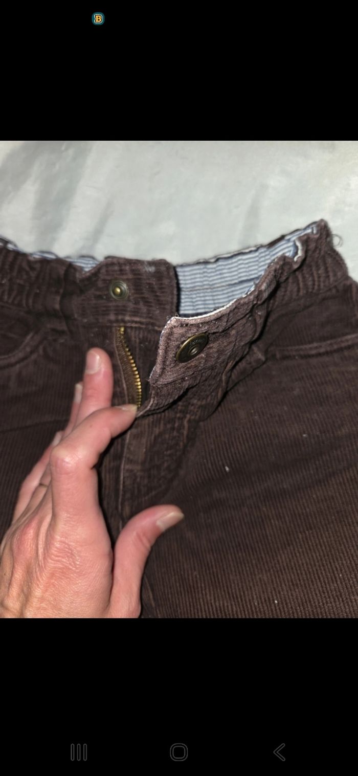 Pantalon velours marron 5 ans jacadi - photo numéro 2