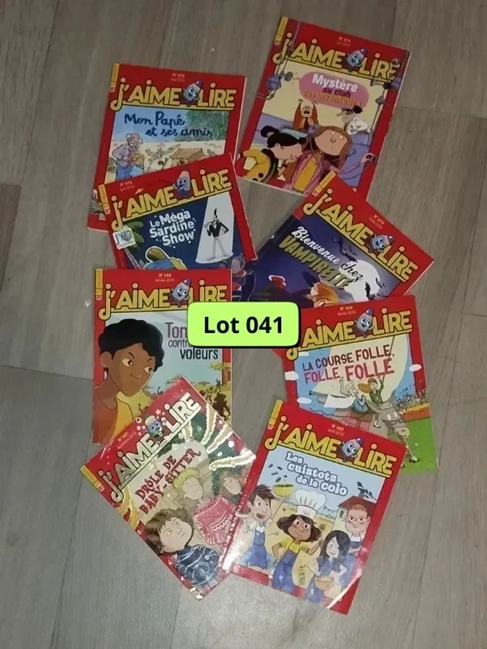 Lot de 8 magazines J’aime lire année 2015-16 L041
