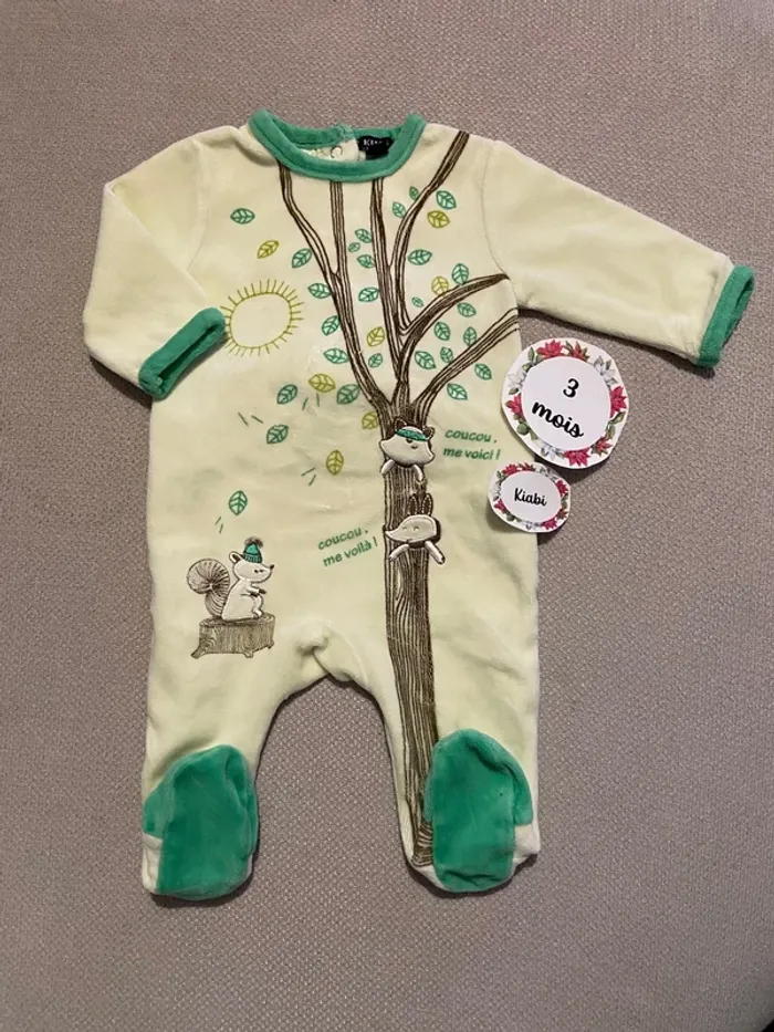Pyjama chaud Kiabi taille 3 mois très bon état
