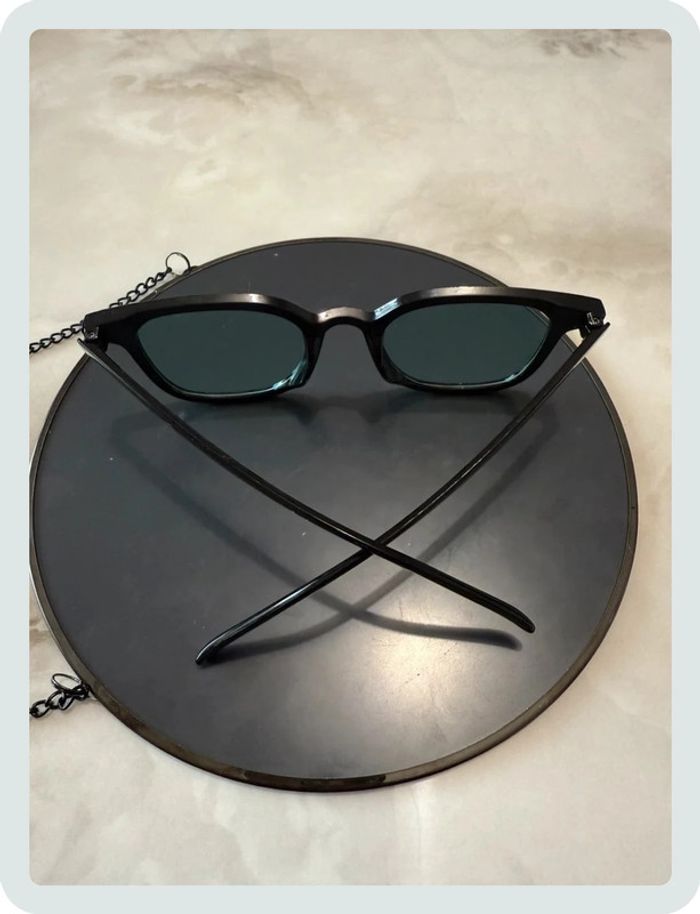 Lunette de soleil noir / bleu - photo numéro 4
