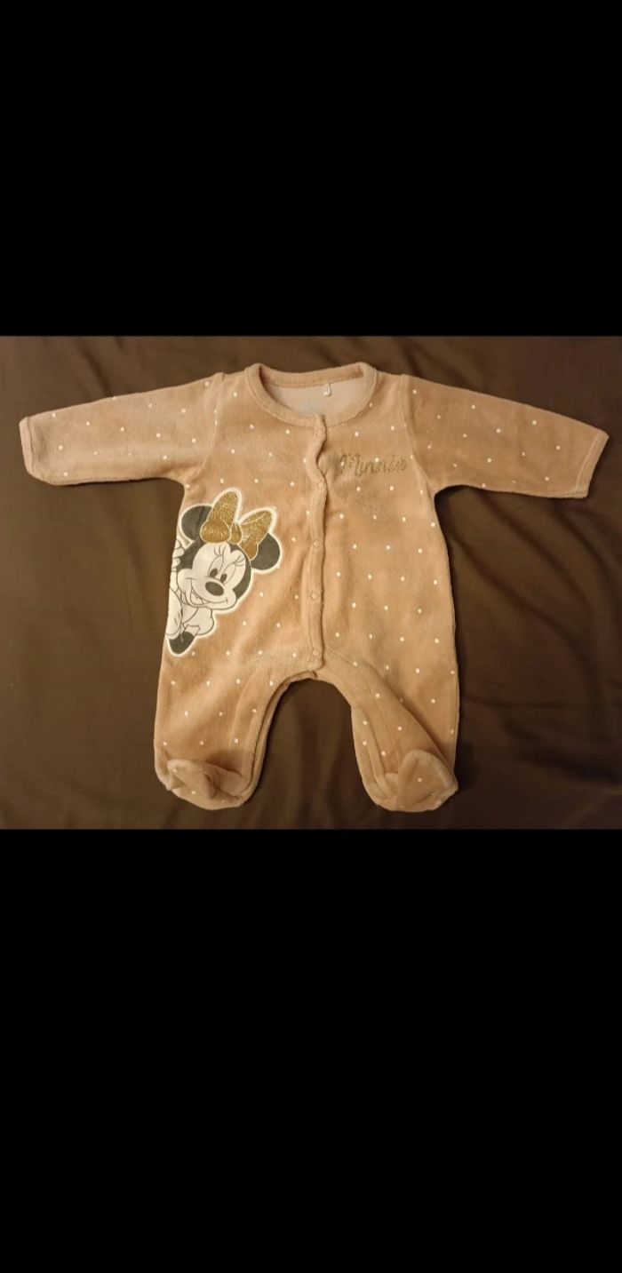 Pyjama dors-bien côtelé Minnie pour bébé fille